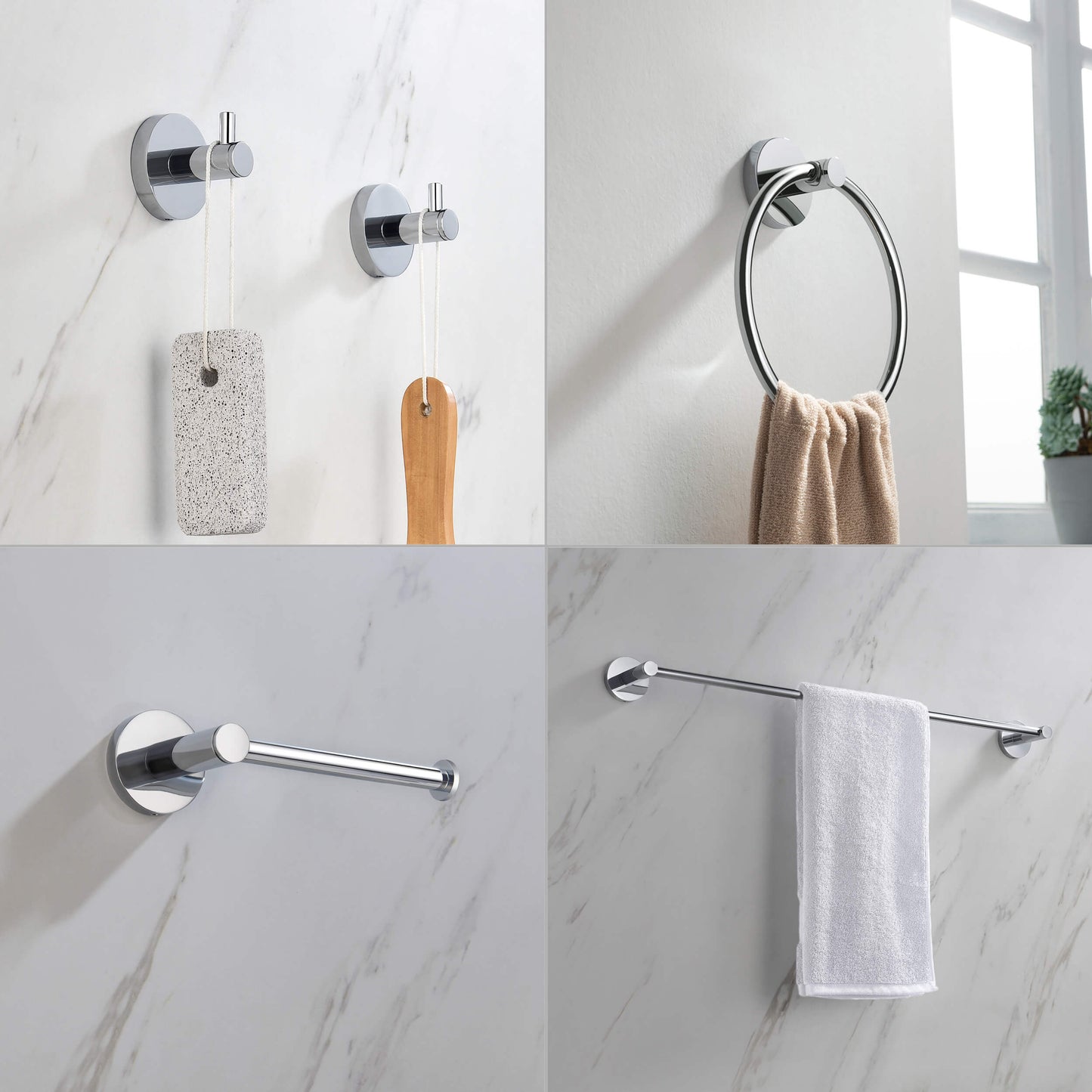 Halo 5 Piece Bathroom Hardware Set 2