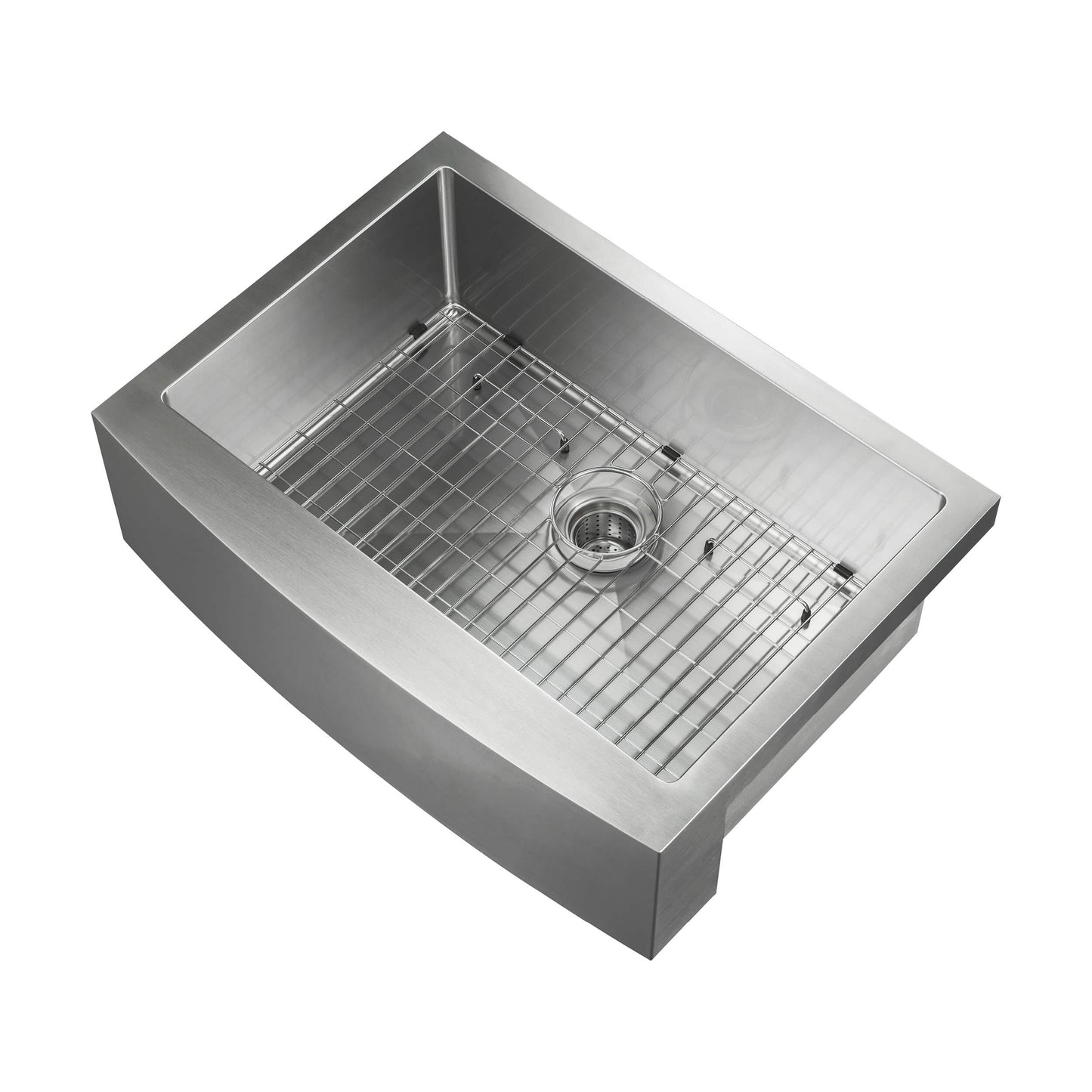 30" Handcrafted Farmhouse Apron Single Bowl Stainless Steel Kitchen Sink