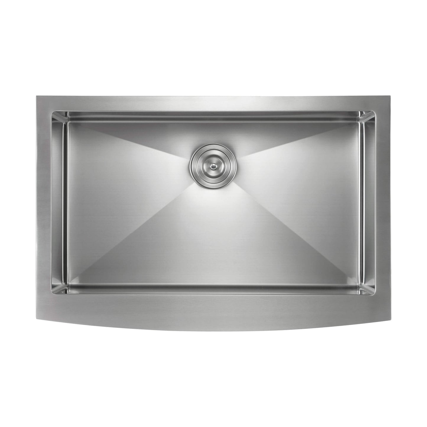 33" Handcrafted Farmhouse Apron Single Bowl Stainless Steel Kitchen Sink
