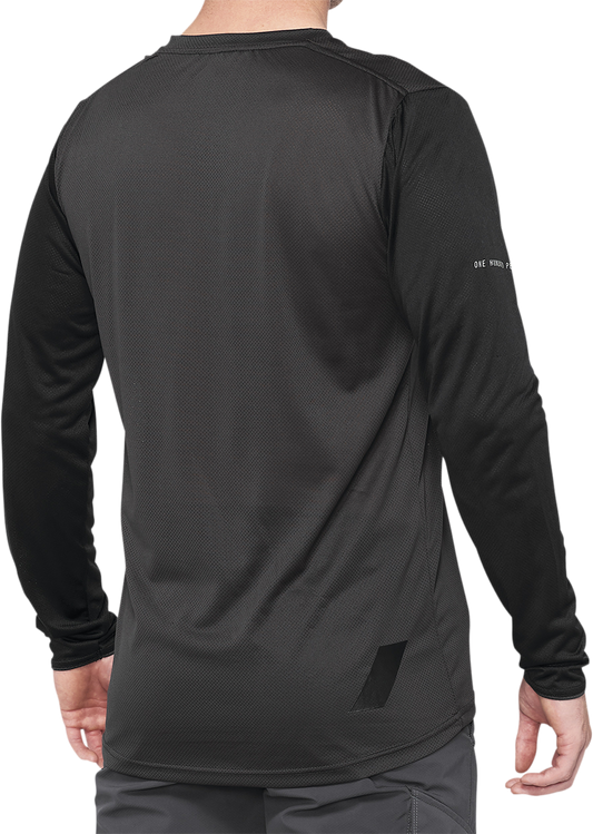 100% Ridecamp Jersey - Long-Sleeve - Black/Charcoal - XL 40028-00003