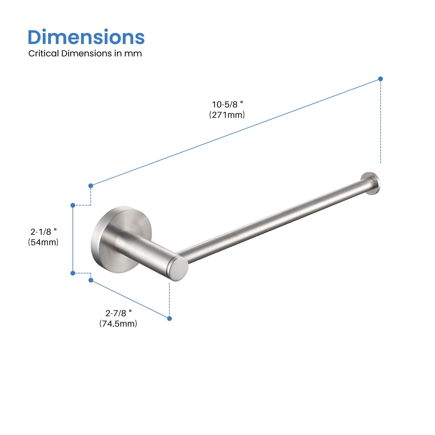 Halo 10 inch Bathroom Towel Bar