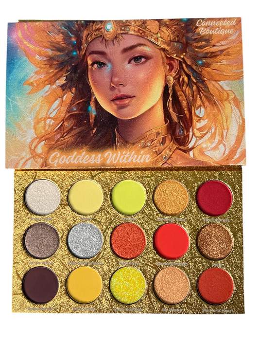 Goddess Within 15‑Shade Eyeshadow Palette – Bold Mattes & Luminous Shimmers
