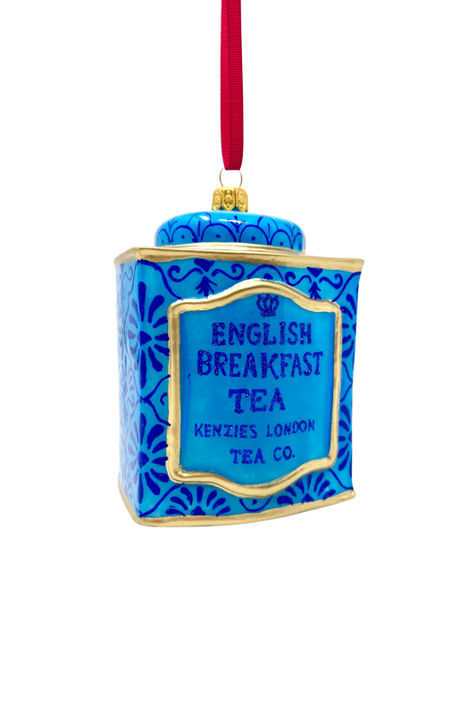 Chester Tea Tin Glass Ornament