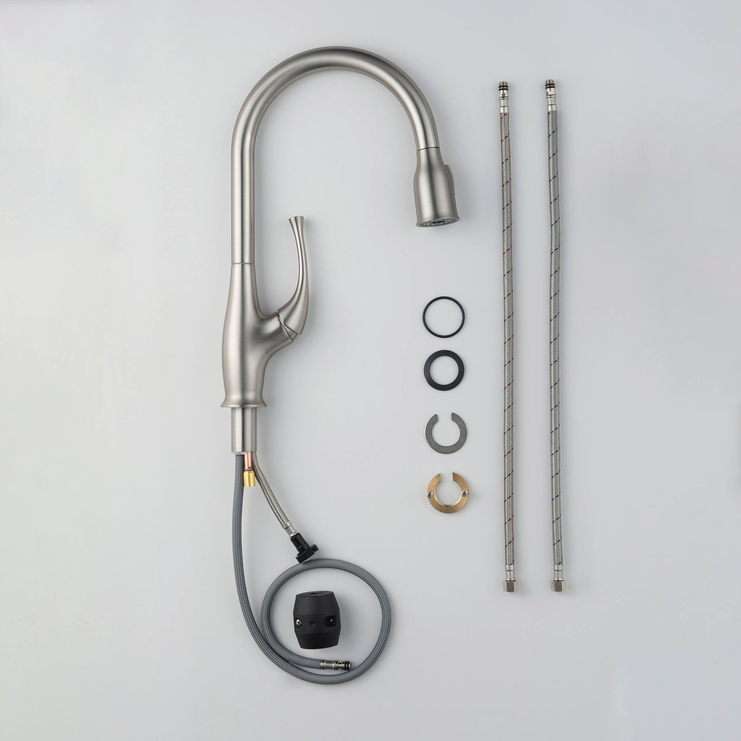 Kansas Single Handle Pull Down Kitchen Sink Faucet
