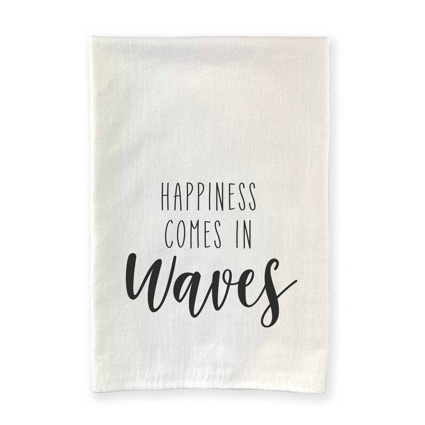 Happiness Comes in Waves - Cotton Tea Towel