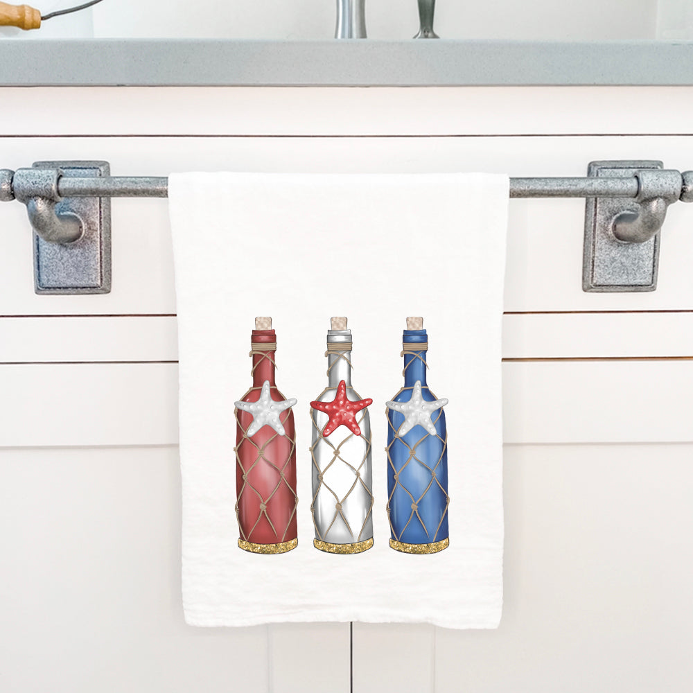 Patriotic Bottles - Cotton Tea Towel