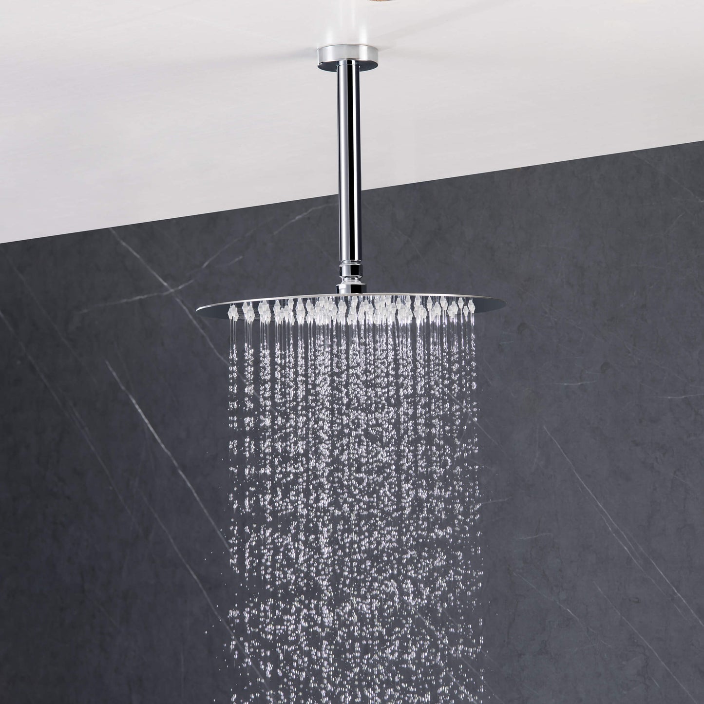 Halo Pressure Balanced 3-Function Ceiling Mount Shower System with Rough-In Valve