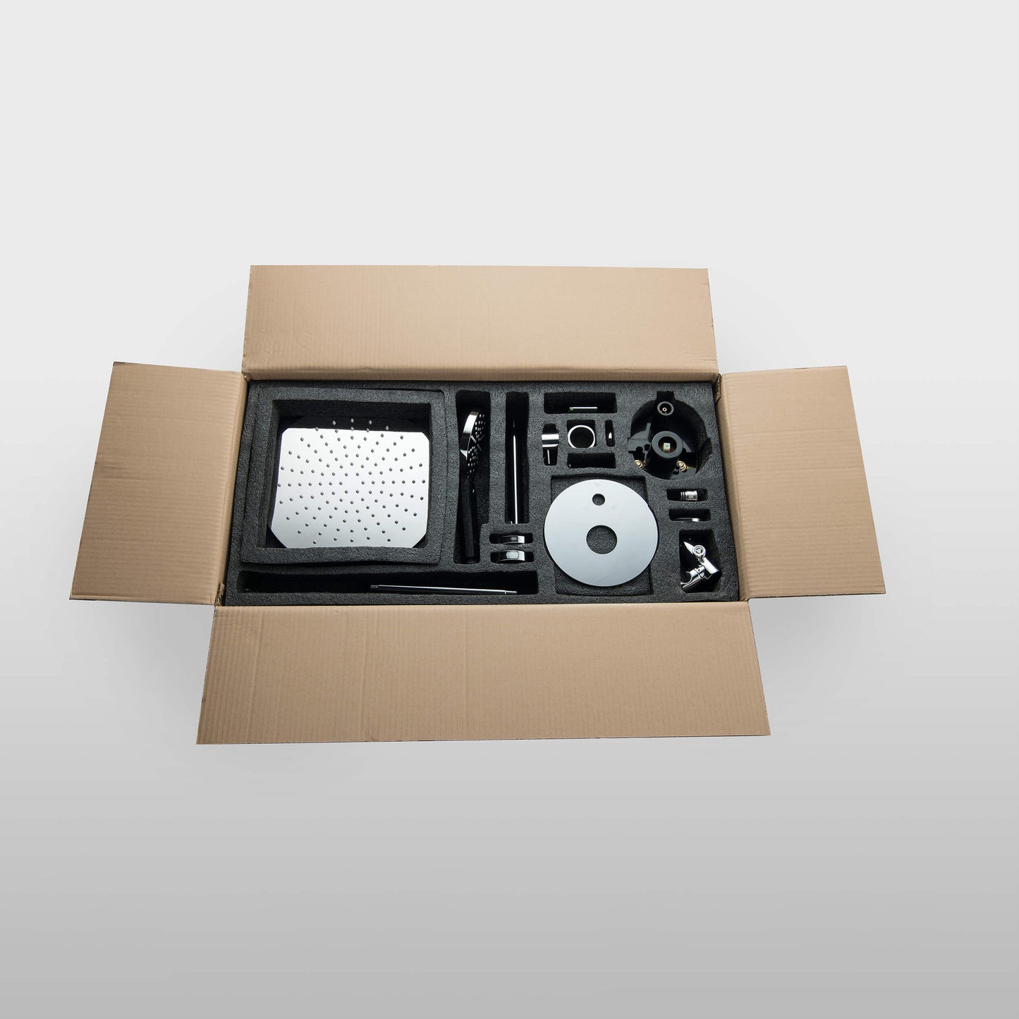 Halo Pressure Balanced 3-Function Ceiling Mount Shower System with Rough-In Valve