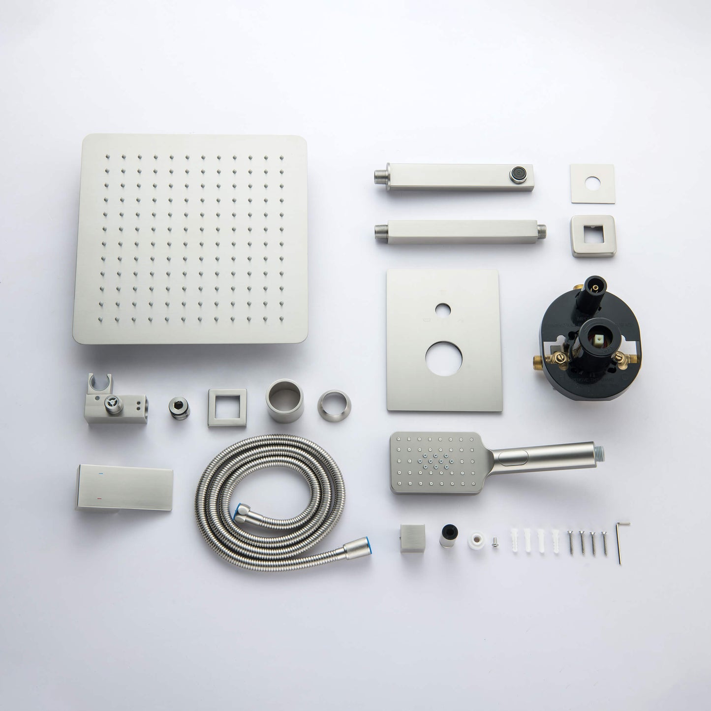 Quadra Pressure Balanced 3-Function Ceiling Mount Shower System with Rough-In Valve