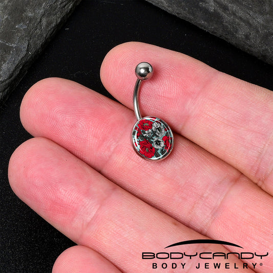 Blossom Creation Vibrant Bloom of Flowers Belly Ring by Onyx O