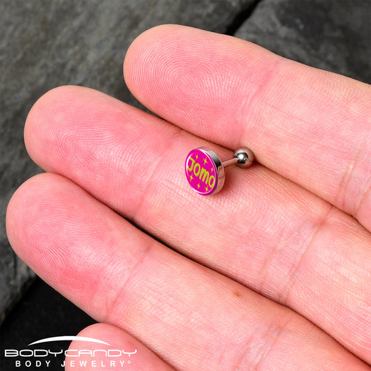 16G 1/4 Pink JOMO Tragus Cartilage Earring by Onyx O