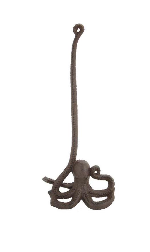 Octopus Paper Towel Holder – Cast Iron Coastal Kitchen Accent