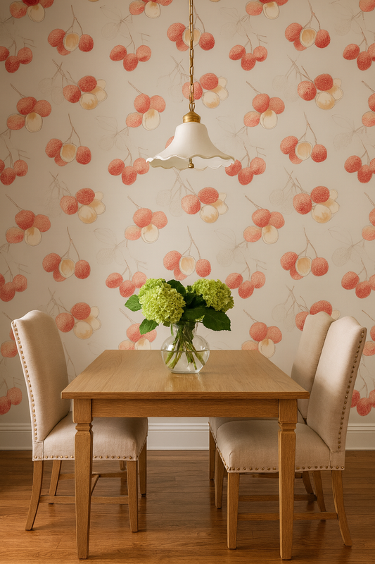 Blush Lychee Sketch Wallpaper