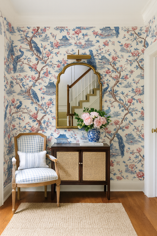 Peacock Pavilion Wallpaper