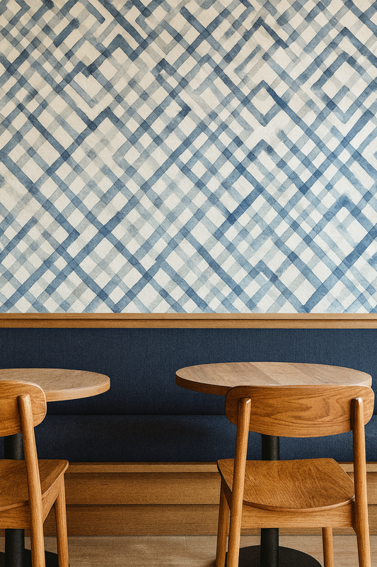 Indigo Maze Wallpaper