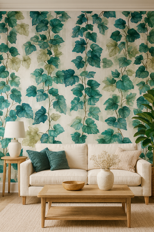 Verdigris Vines Wallpaper