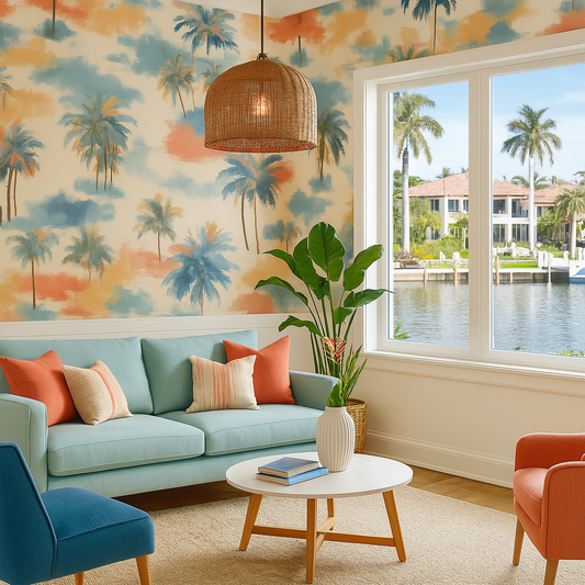 Sunbleached Palms Wallpaper