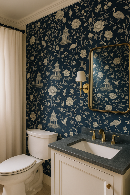 Chinoiserie Midnight Wallpaper