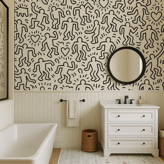 Haring Playhouse Wallpaper