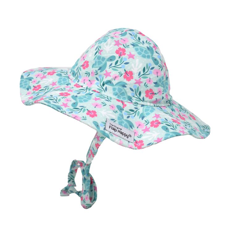 Children’s Floppy Sun Hat – Luau Palms UPF50+ by Flap Happy