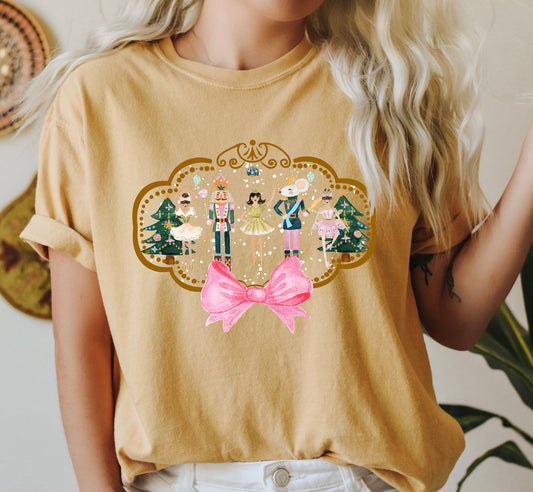 Vintage Nutcracker Comfort Colors Tshirt, Vintage Christmas Tee
