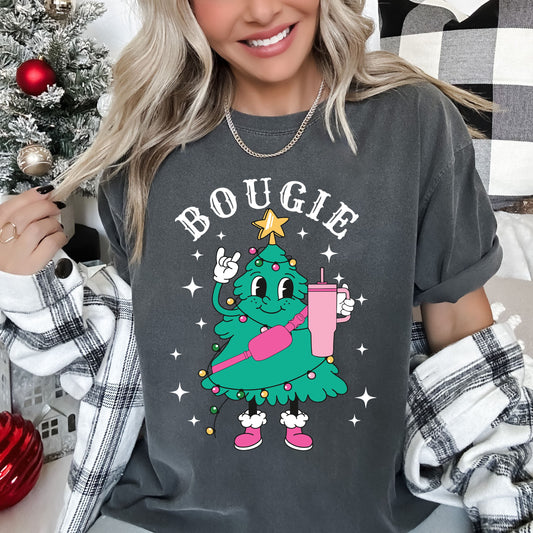 Bougie Retro Comfort Colors Tee, Vintage Classic Christmas Tshirt