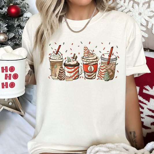 Vintage Christmas Coffee Comfort Colors Tee, Vintage Classic Christmas Tshirt