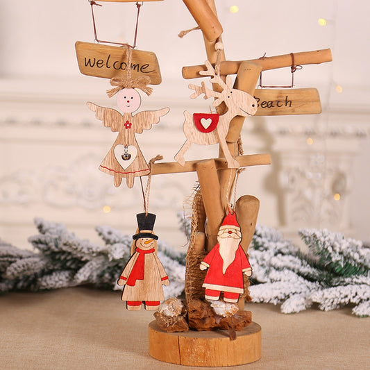 Christmas Santa Claus/Snowman/Angel/Elk Wooden