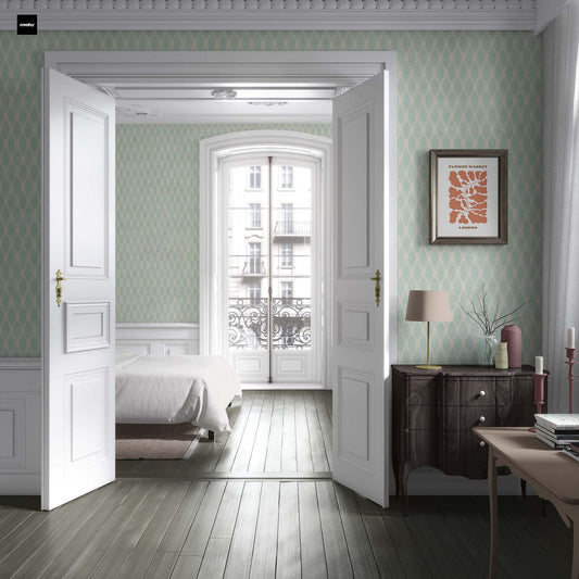 Rhombus Wallpaper | Kitchen + Metal