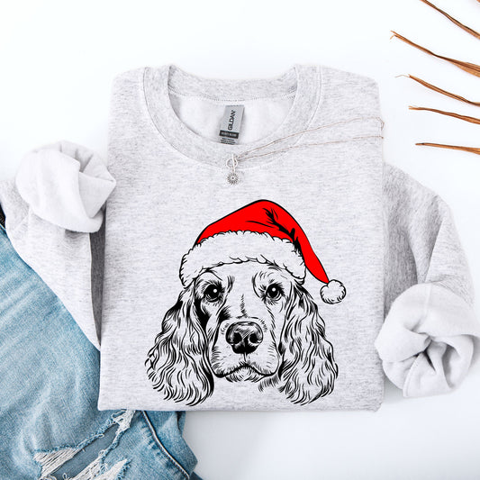 Cocker Spaniel, Santa, Dog, Christmas, Dog Lover, Pet Sweatshirt