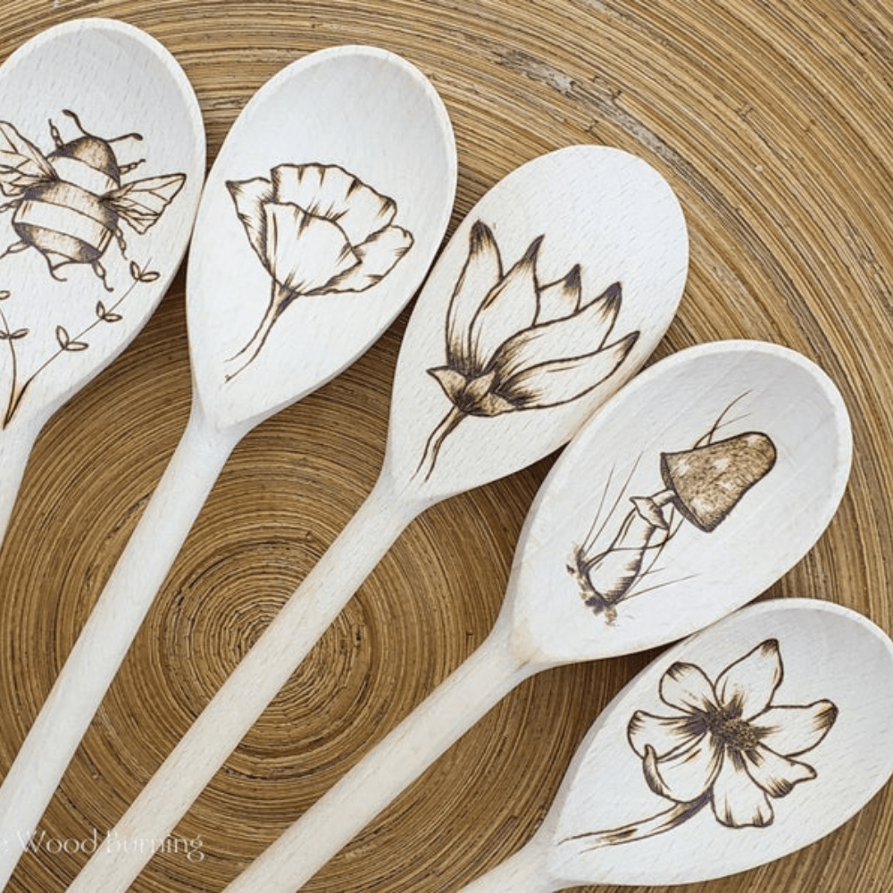 Mr. Woodware - Wooden Kitchen Spoons 10 Inch – Set of 12 | Spoons | Kitchen + Metal