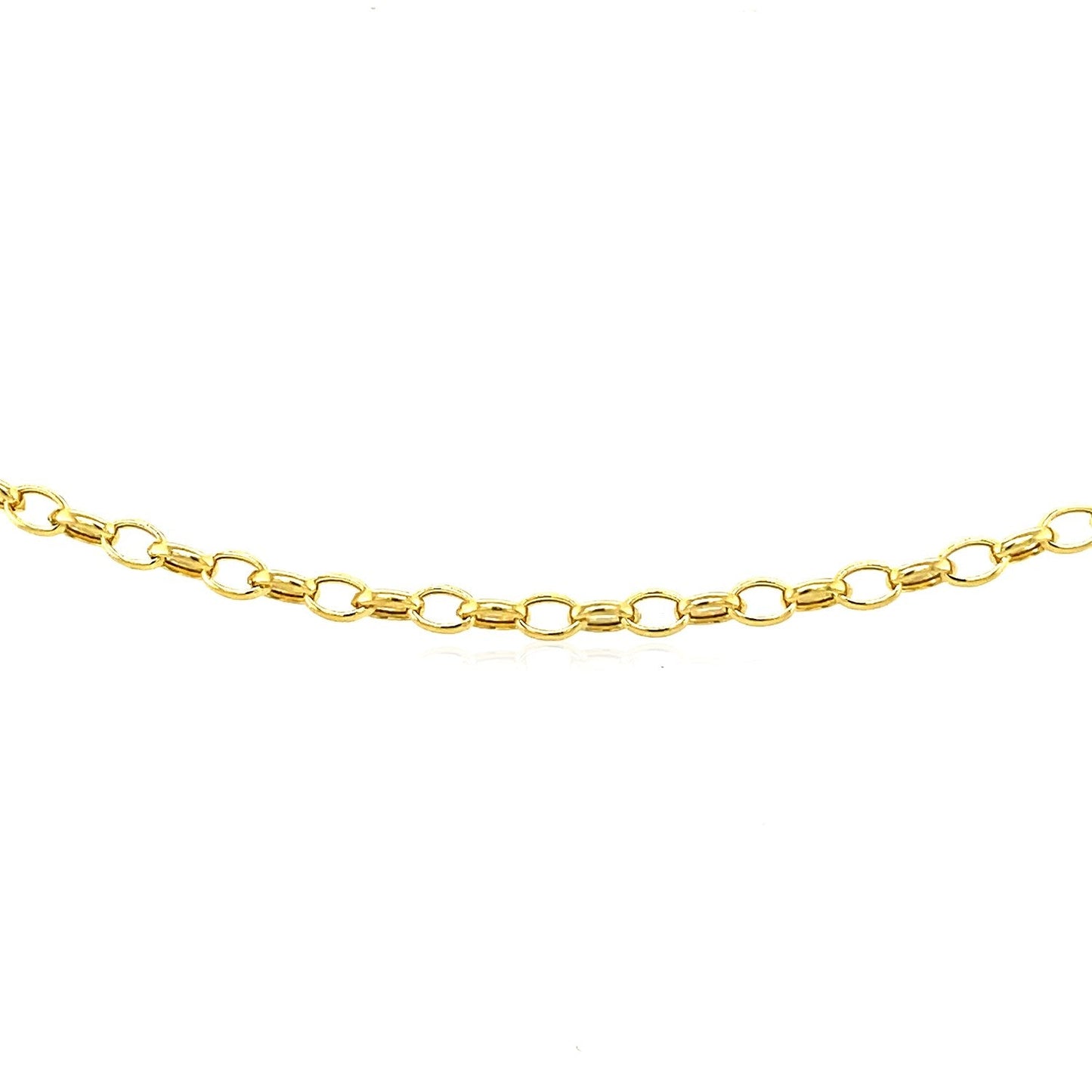 14k Yellow Gold Oval Rolo Bracelet (3.20 mm)