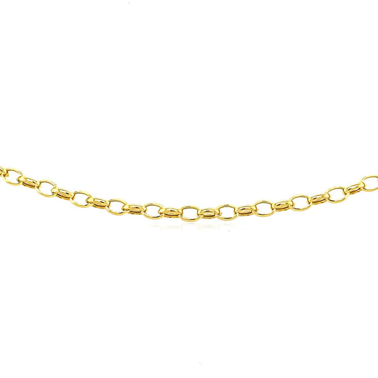 14k Yellow Gold Oval Rolo Bracelet (3.20 mm)