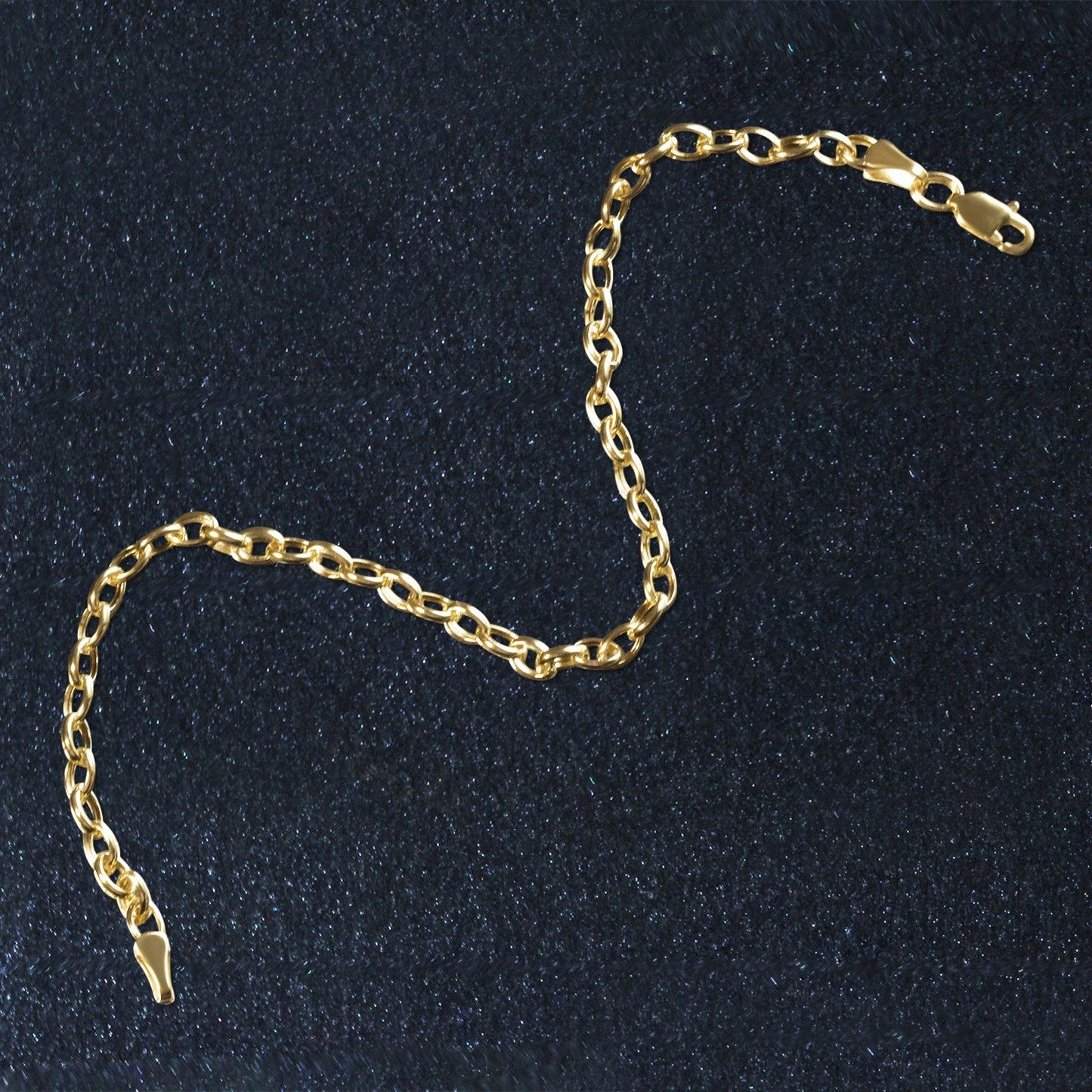 14k Yellow Gold Oval Rolo Bracelet (3.20 mm)