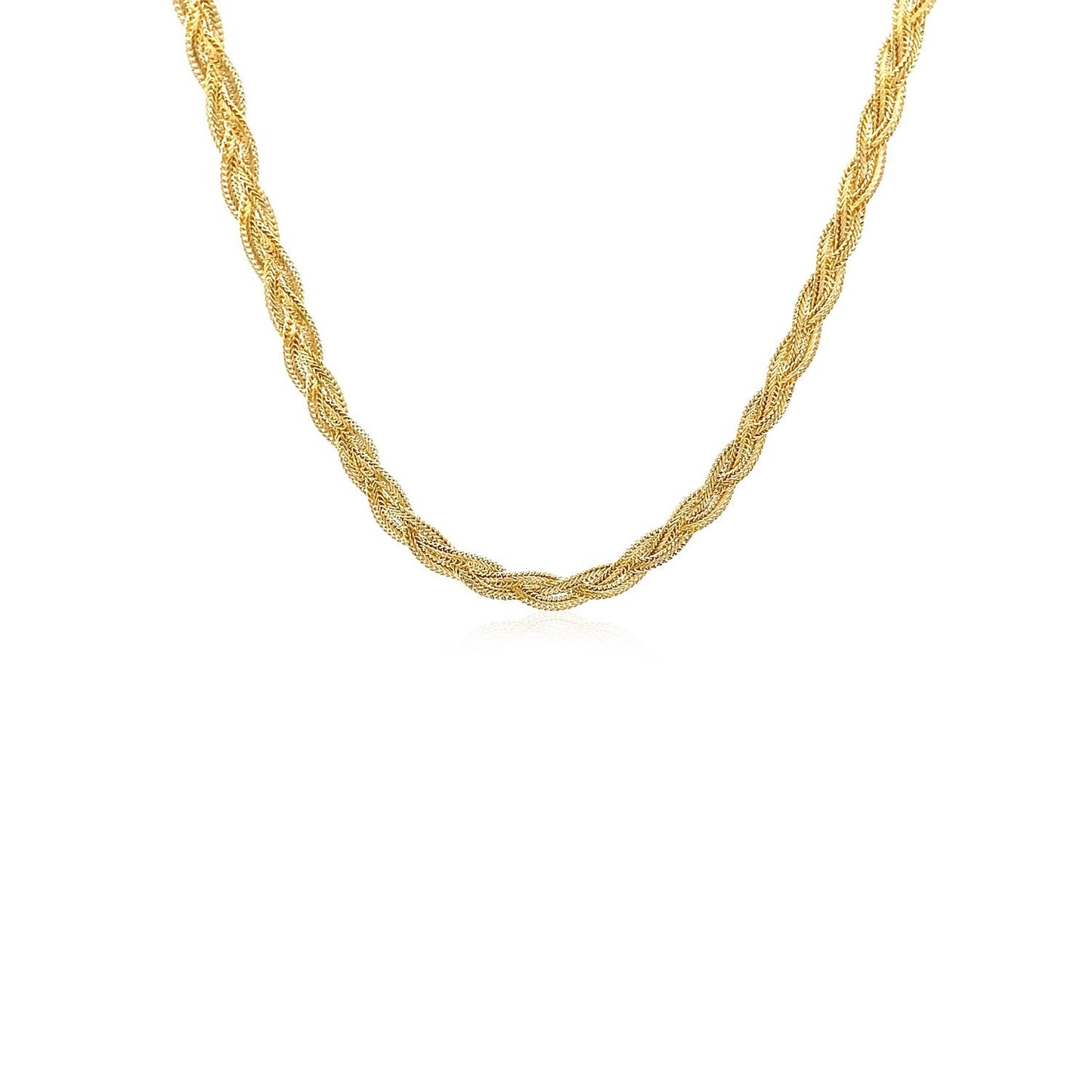 14k Yellow Gold Braided Chain (3.50 mm)