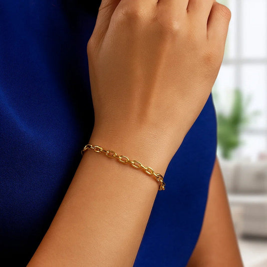 14k Yellow Gold French Cable Chain Bracelet (2.50 mm)