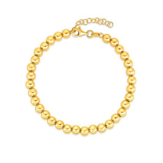 14k Yellow Gold Bead Bracelet (4.00 mm)