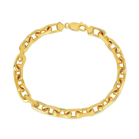 14k Yellow Gold French Cable Chain Bracelet (6.10 mm)