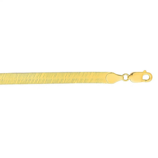 14k Yellow Gold Super Flex Herringbone Bracelet (6.00 mm)