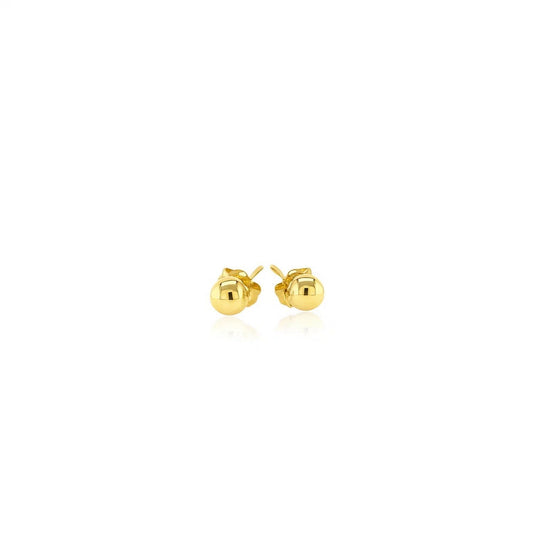 10k Yellow Gold Ball Style Stud Earrings (4mm)