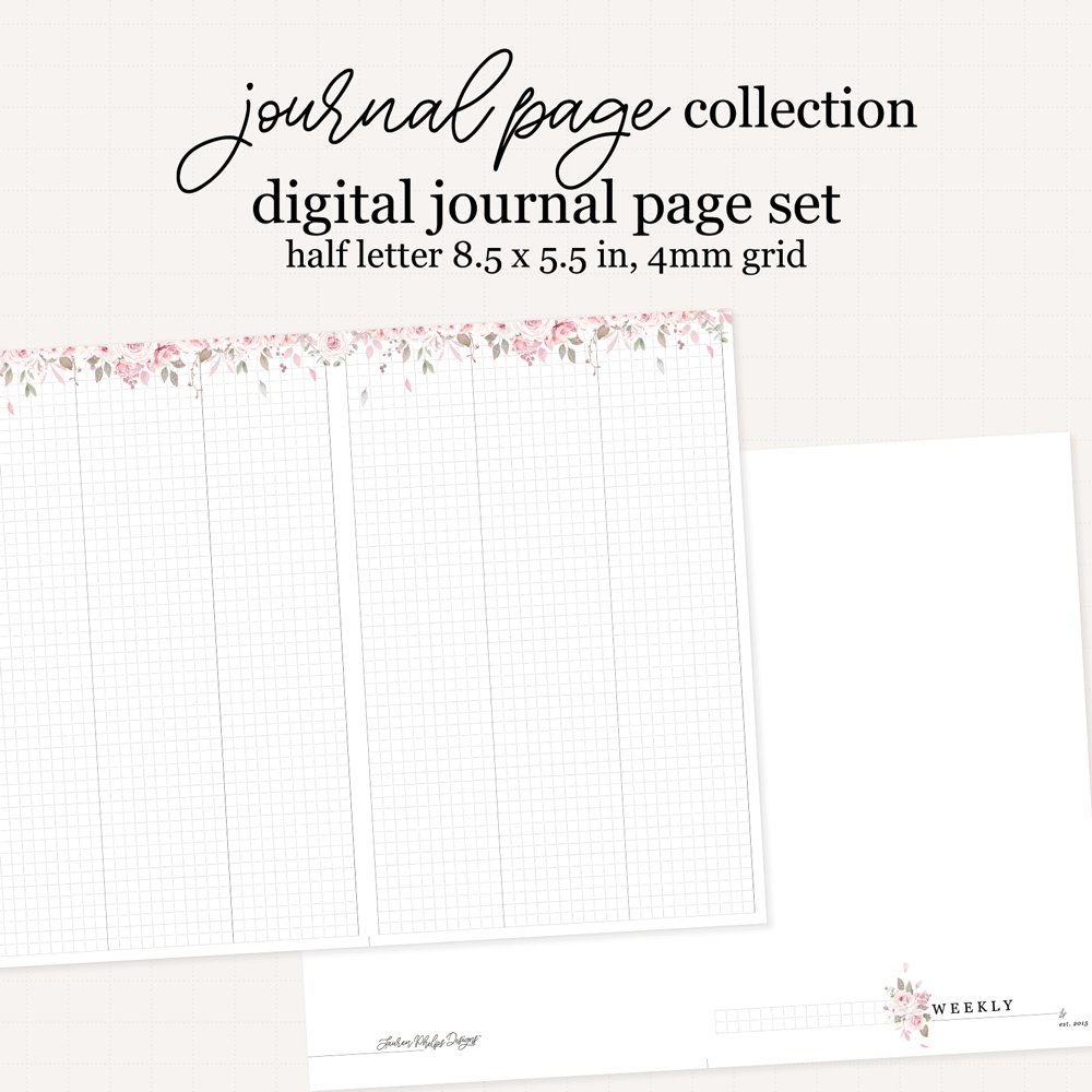 Digital Grand Park Way Journal Page Set