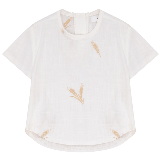 Wheat Embroidered T-Shirt