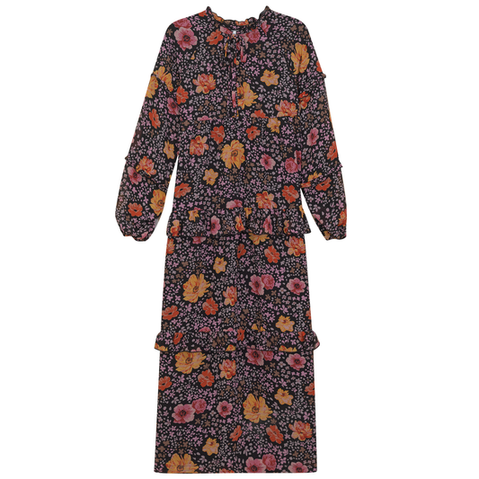Floral Printed Tiered Dress