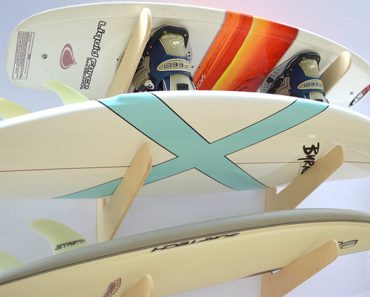THE EXHIBITOR surfboard wall rack