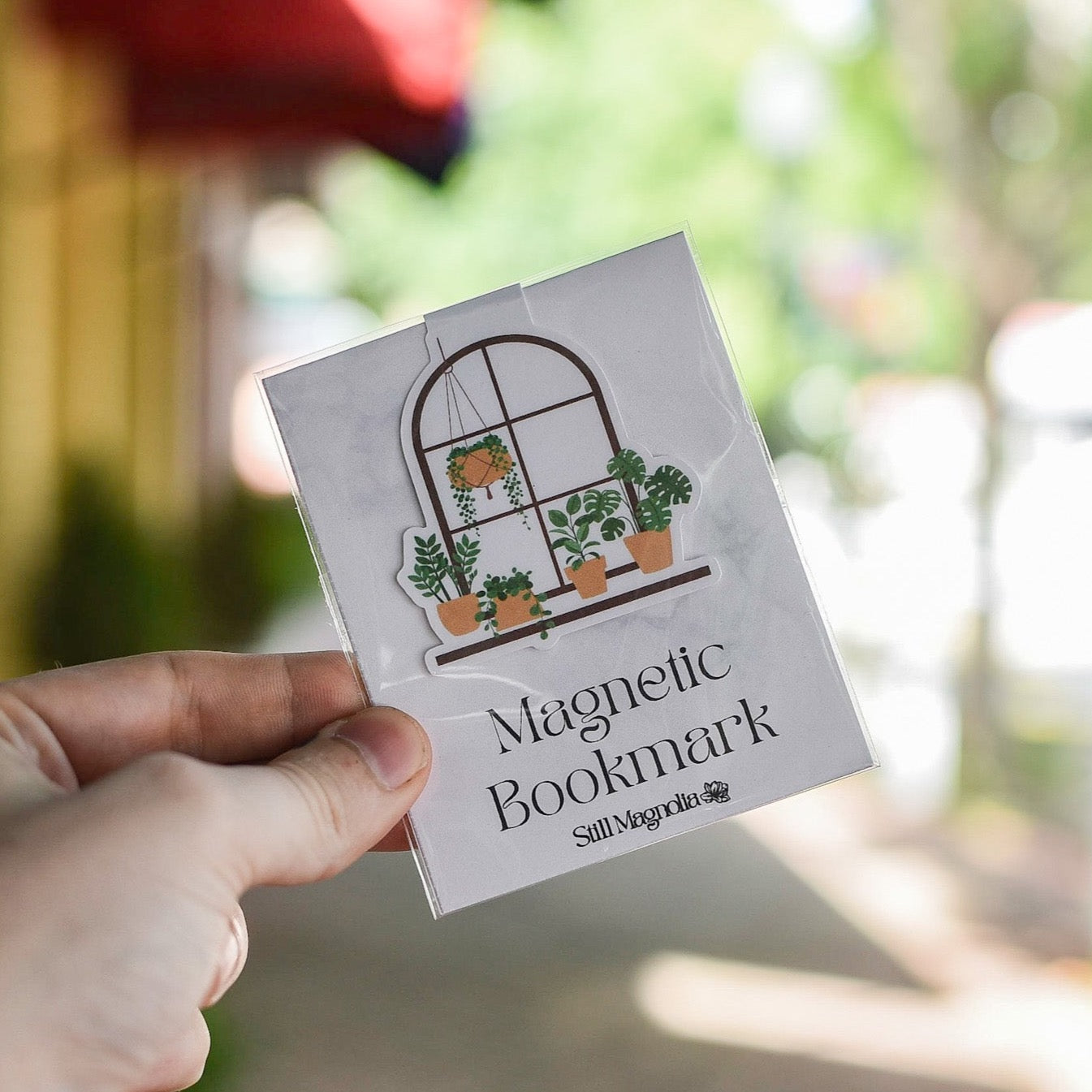 Window with Plants - Magnetic Bookmark