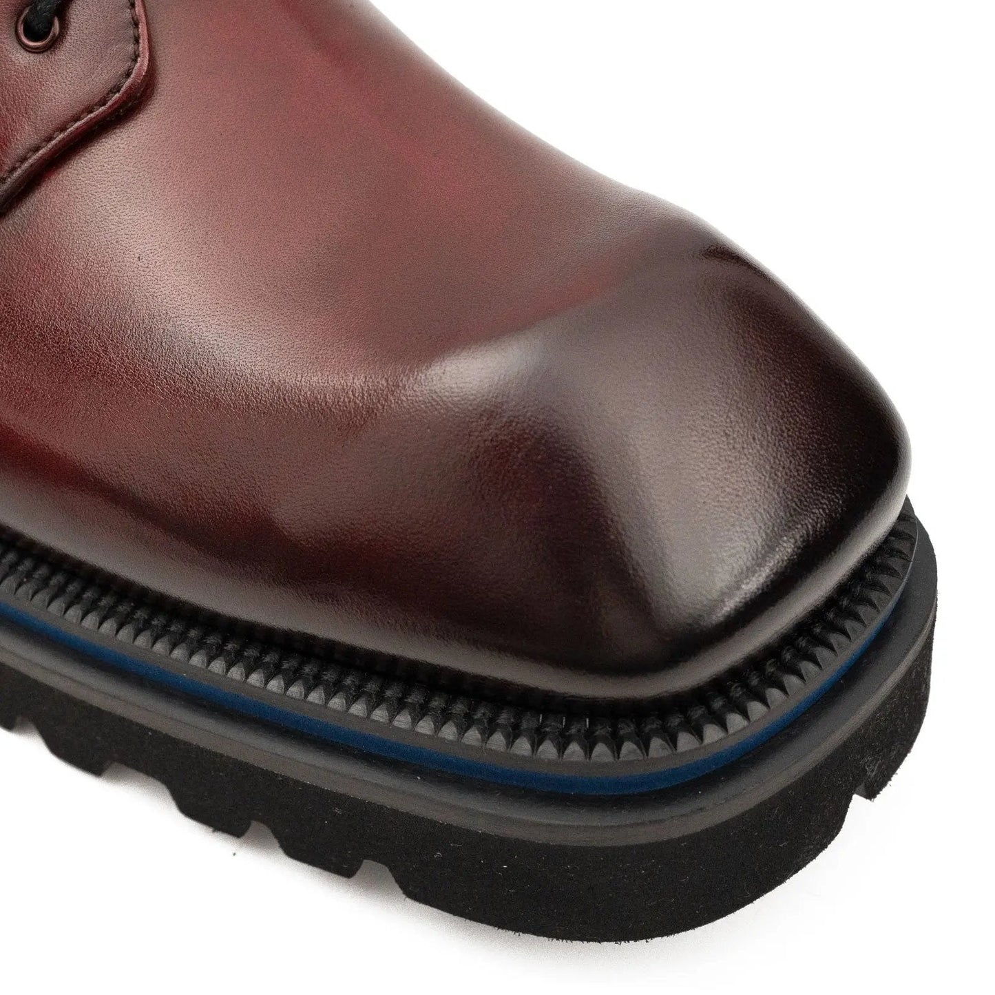 Derby Shoes Chunky 6cm heel boost Wine red