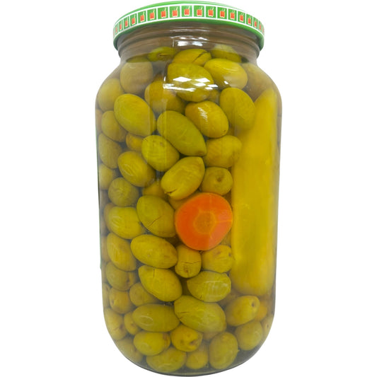 Alahlam Green Salkini Olives - Premium Quality Mediterranean Green Olives for Culinary Delights
