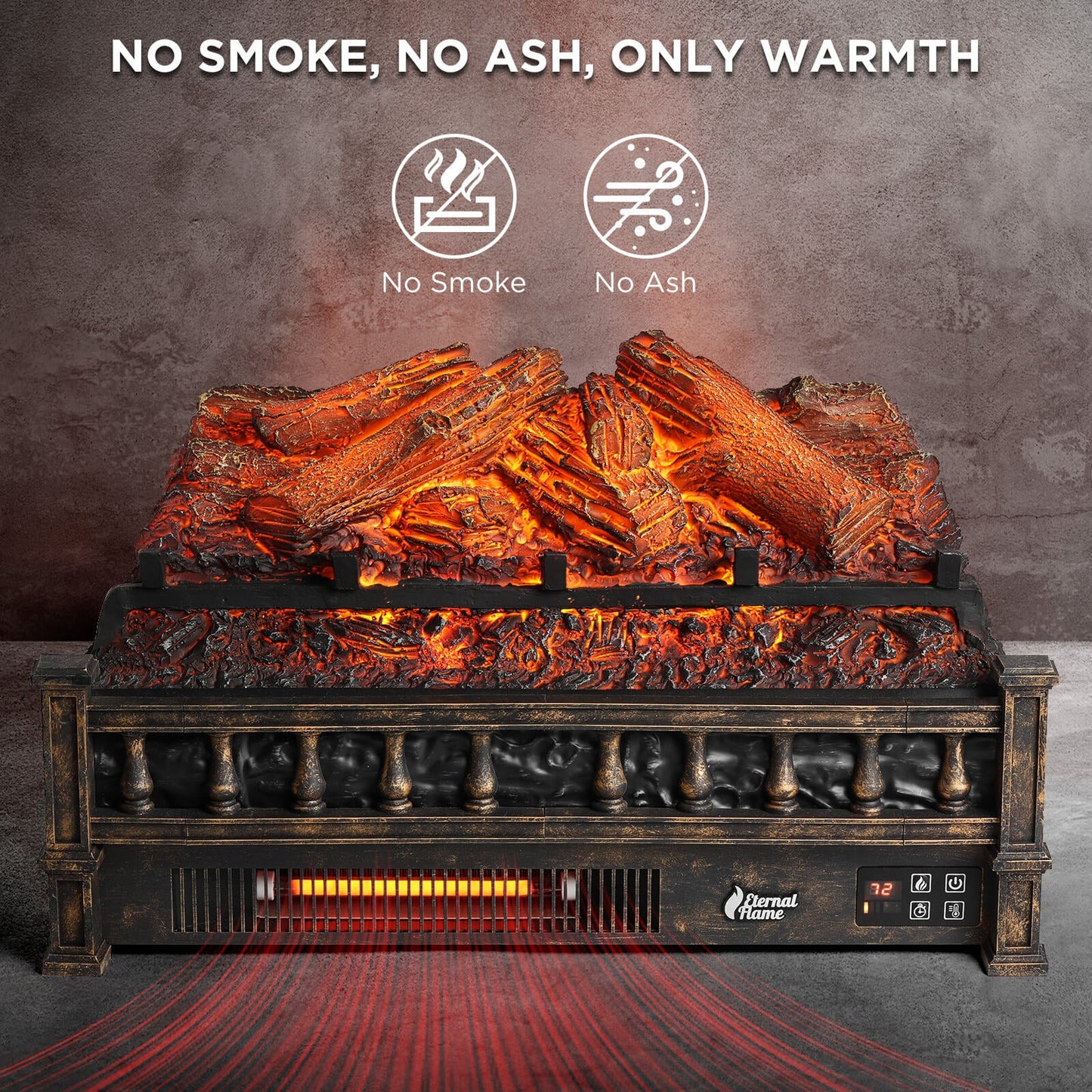 (Open) Eternal Flame EF23-LG Electric Fireplace Logs