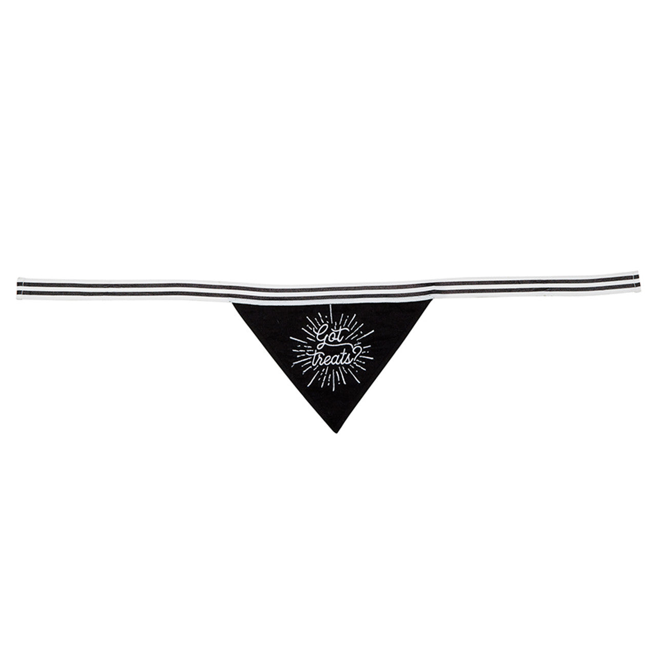 Got Treats Black Pet Bandana | 9" W x 6" H