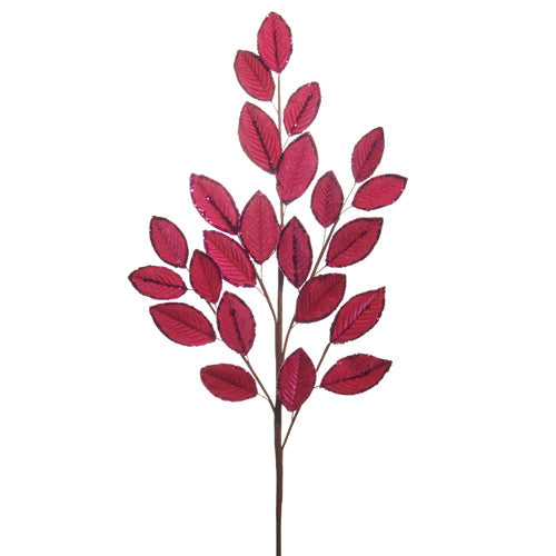 25.5" Bright Pink Leaf Spray